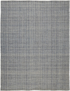 12' X 15' Gray Ivory And Blue Hand Woven Area Rug - 606114136941