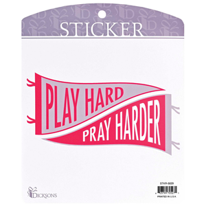 Sticker Play Hard Pray Hard Banner - 603799705271