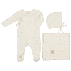 Leaf Print Wrap Layette Set - 738019503396