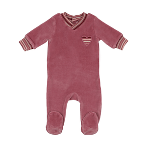 Striped Heart Footie - 735525896103