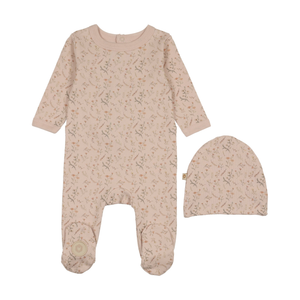 Botanical Girls Footie & Hat Set - 735525898244