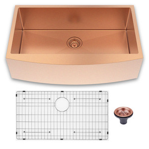 10" X 33" Gold Stainless Steel Undermount Kitchen Sink - 880024964607