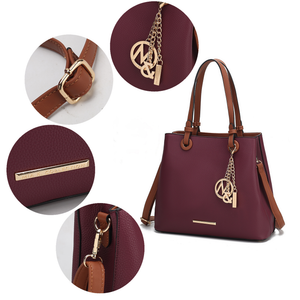 Marlene Vegan Leather Womens Tote Bag with Wallet- 2 pieces - 726667418612