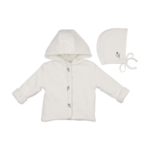 Plush Print Boys' Jacket & Hat Set
