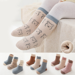 Baby Cartoon Print Pattern Thickened Soft Cotton Socks - 716252325920