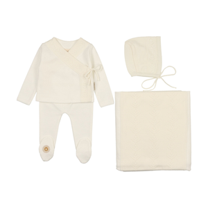 Pointelle Twist Ensemble Layette Set - 738019489997
