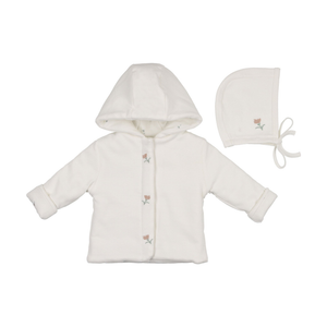Plush Print Girls' Jacket & Hat Set - 735525891924