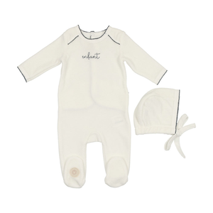 Enfant Scripted Footie & Hat Set - 738019500494
