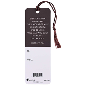 Tassel Bookmark Build Your House On Rock - 603799747103