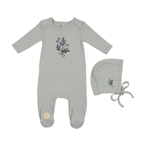 Flower Sketch Footie & Hat Set - 738019501408