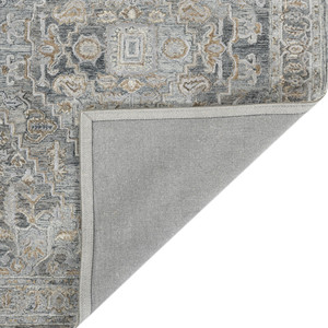 9' X 13' Gray And Brown Wool Oriental Hand Tufted Area Rug