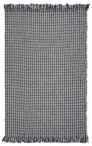 Homeroots Home Decor Grey Hand Woven Houndstooth Indoor Area Rug, 8'x10', Wool