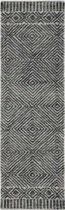 108" X 156" Grey or Black Wool Rug