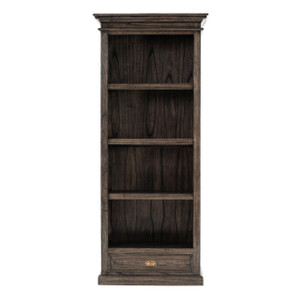 Black Wash Bookcase With One Drawer