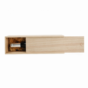 1-Bottle Wooden Wine Box By Twine