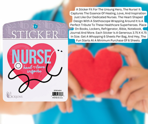 Sticker Nurse Heal Love Inspire