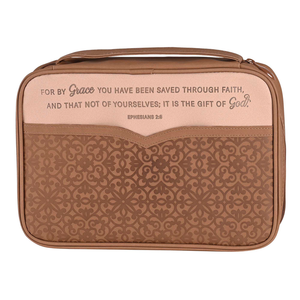 Bible Case Vinyl Grace Eph. 2 Lrg Print
