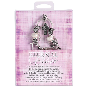 Bracelet Multi Cross/Pearls Snake Chain