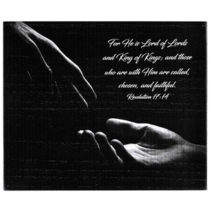 Tabletop Plaque Chosen And Faithful 10x8