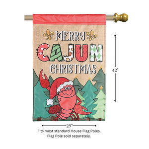 Flag Crawfish Merry Cajun Christmas