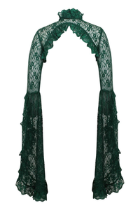 Dark Green Lace Shrug Bolero Jacket