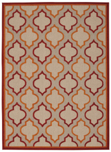 4’ x 6’ Red Trellis Indoor Outdoor Area Rug