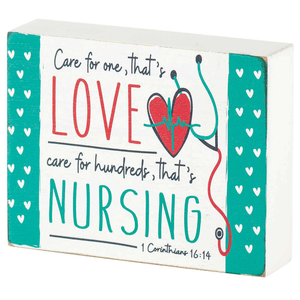 TTOP PLK NURSE CARE FOR ONE MDF WD 3"H