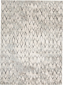 Homeroots Home Decor Ivory Gray and Taupe Abstract Stain Resistant Area Rug 4' x 6'