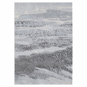 Homeroots Home Decor 5’ x 8’ Blue Gray Abstract Mist Modern Area Rug, Blue Gray, 60 x 96 Inches