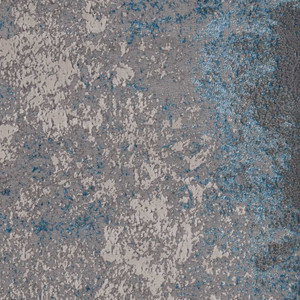 Homeroots 8'x11' Silver Blue Machine Woven Abstract Smudge Indoor Area Rug