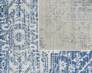 8' x 11' Ivory or Blue Medallion Indoor Area Rug - 4512822917139 8' x 11' Ivory or Blue Medallion Indoor Area Rug - 4512822917139