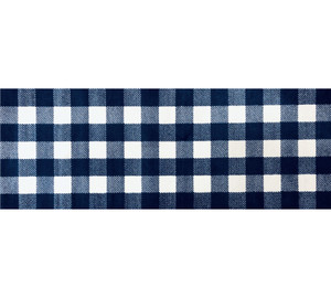 Homeroots Home Decor 2' x 6' Navy and White Buffalo Plaid Washable Runner Rug