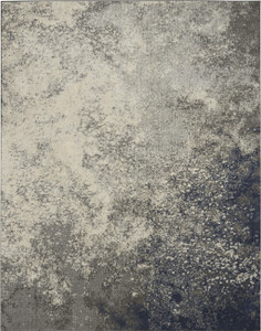 Homeroots Home Decor Charcoal and Ivory Abstract Area Rug, Charcoal and Ivory Finish, 7' x 10' Size