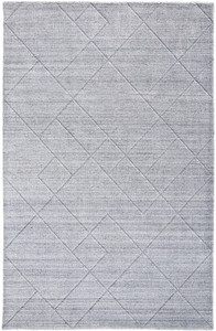 4' X 6' Gray And Silver Striped Hand Woven Area Rug - 606114139430 4' X 6' Gray And Silver Striped Hand Woven Area Rug - 606114139430
