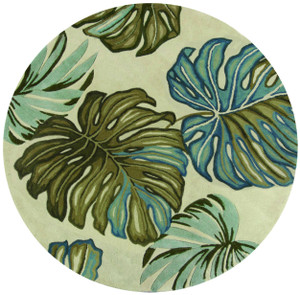 Homeroots Home Decor 10' Ivory Hand Tufted Tropical Monstera Indoor Runner Rug, Ivory, Hand Tufted
