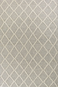 Homeroots Home Decor 3' x 5' Grey Braided Diamonds Wool Indoor Area Rug, Grey