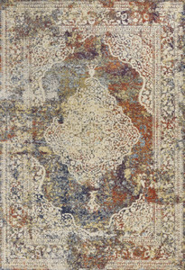 Homeroots Home Decor 5' x 8' Multi Color Vintage Bordered Indoor Area Rug, Multi Color, Indoor