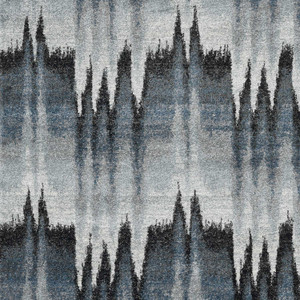 5'x8' Blue Ivory Machine Woven Geometric Waves Indoor Area Rug - 4512822924823