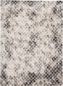 7' X 10' Ivory Gray And Taupe Abstract Stain Resistant Area Rug - 606114113683
