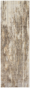 8' Tan Ivory And Brown Abstract Runner Rug - 606114138716 8' Tan Ivory And Brown Abstract Runner Rug - 606114138716