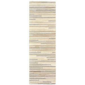 3’ x 8’ Beige and Gray Eclectic LinesRunner Rug - 4512822849584 3’ x 8’ Beige and Gray Eclectic LinesRunner Rug - 4512822849584