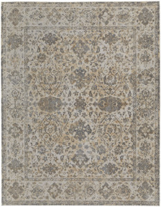 Homeroots Home Decor 4' X 6' Ivory Tan And Gray Power Loom Area Rug