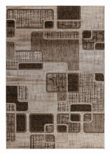 7' X 10' Brown Geometric Area Rug - 606114569930