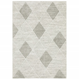 Homeroots Home Decor 5' x 8' Beige Grey and Gold Abstract Power Loom Stain Resistant Area Rug