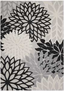 8’ x 11’ Black Gray White Indoor Outdoor Area Rug - 4512822786476 8’ x 11’ Black Gray White Indoor Outdoor Area Rug - 4512822786476