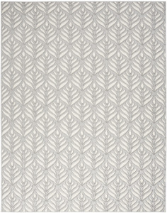 Homeroots Home Decor 6' x 9' Grey Floral Stain Resistant Non Skid Area Rug