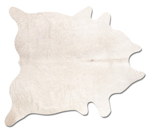 Homeroots Decor 6 X 7 Inch Off White Natural Cowhide Area Rug