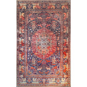 7' X 9' Brown Medallion Stain Resistant Area Rug - 606114029342 7' X 9' Brown Medallion Stain Resistant Area Rug - 606114029342