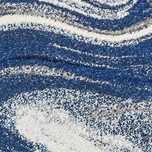Homeroots Home Decor Watercolors Blue Polypropylene Rug, 99 x 122 Inches