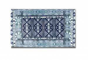 5' X 7' Indigo Light Blue Oriental Area Rug - 4512839587578 5' X 7' Indigo Light Blue Oriental Area Rug - 4512839587578